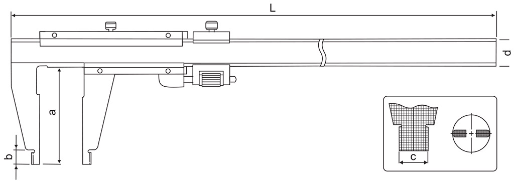 Heavy Duty Vernier Calipers - SPECIFICATIONS & DIMENSIONS