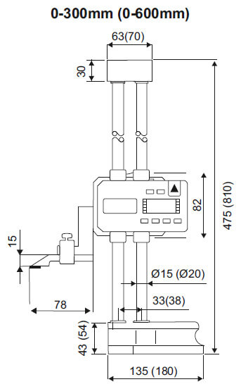 Digimatic Double Beam Height Gauges - SPECIFICATIONS & DIMENSIONS