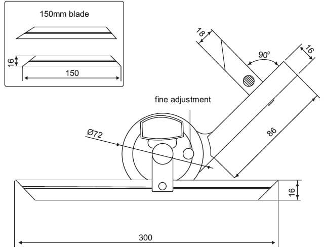 Bevel Protractor - SPECIFICATIONS & DIMENSIONS