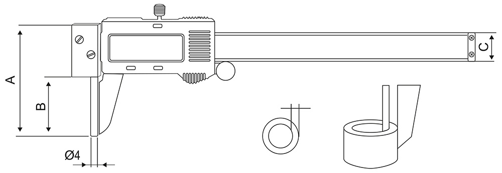 Digimatic Tube Calipers - SPECIFICATIONS & DIMENSIONS