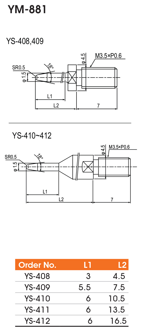 Internal Dial Caliper Gauge - SPECIFICATIONS & DIMENSIONS